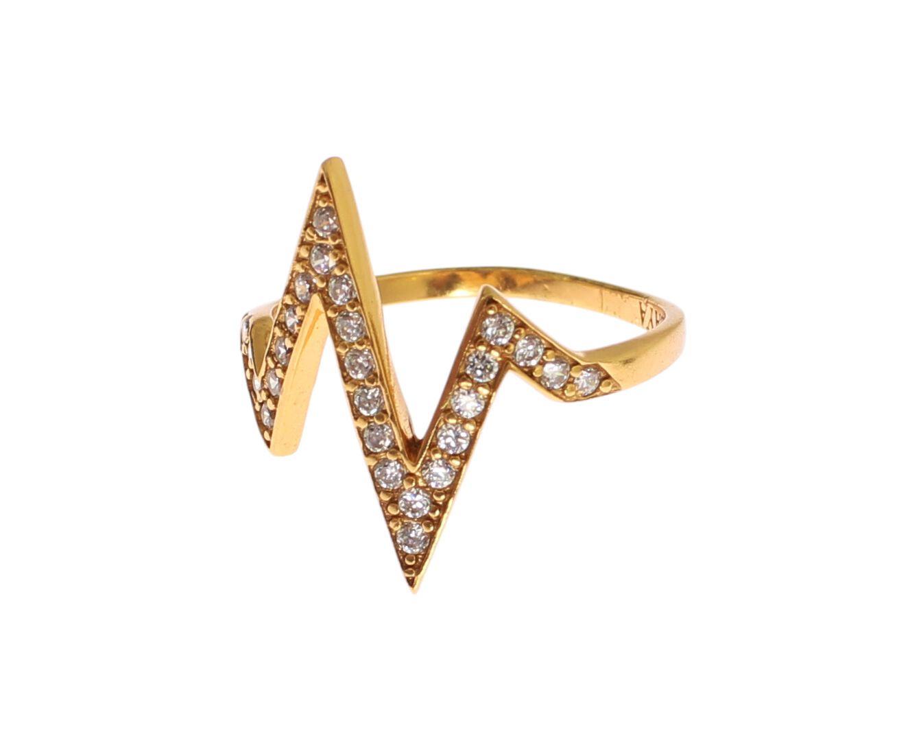 Nialaya Glamorous Gold Plated Sterling Silver Ring - EU47 | US4