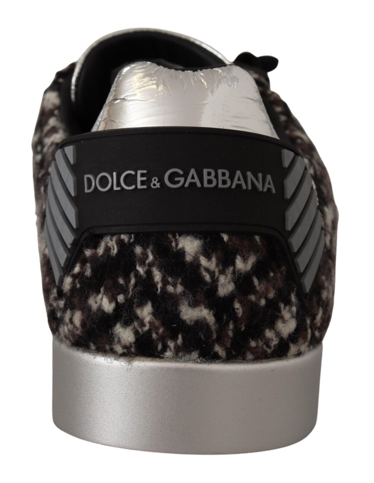 Dolce & Gabbana Silver Elegance Leather Sneakers - EU44/US11