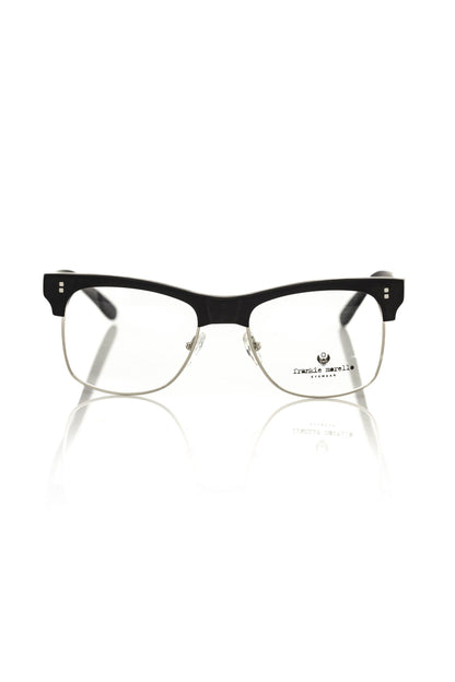 Frankie Morello Black Acetate Unisex Eyeglass Frame