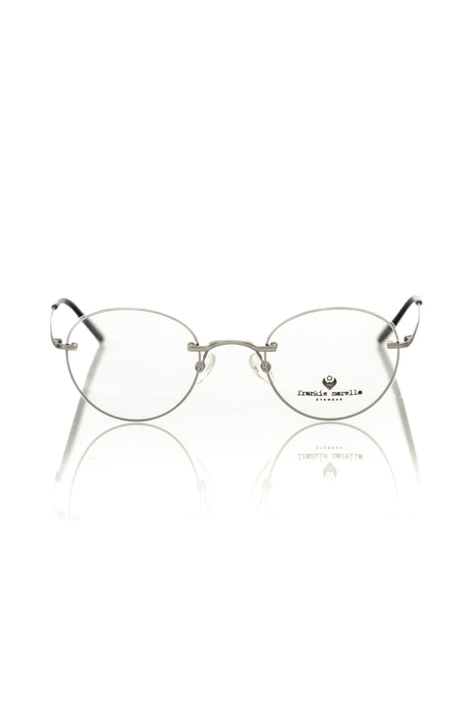 Frankie Morello ’Silver Metallic Unisex Eyeglass Frame’