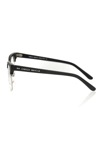 Frankie Morello Black Acetate Unisex Eyeglass Frame