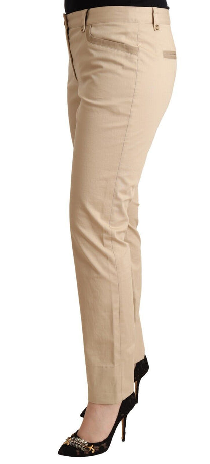 Dolce & Gabbana Elegant Beige Cotton Stretch Skinny Pants