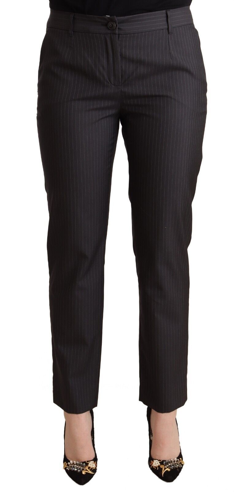 Dolce & Gabbana Elegant Tailored Virgin Wool and Silk Pants