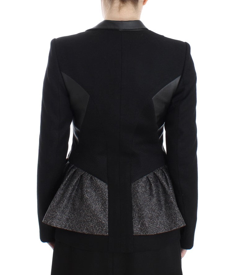 KAALE SUKTAE Elegant Monochrome Zippered Blazer Jacket - IT38|XS