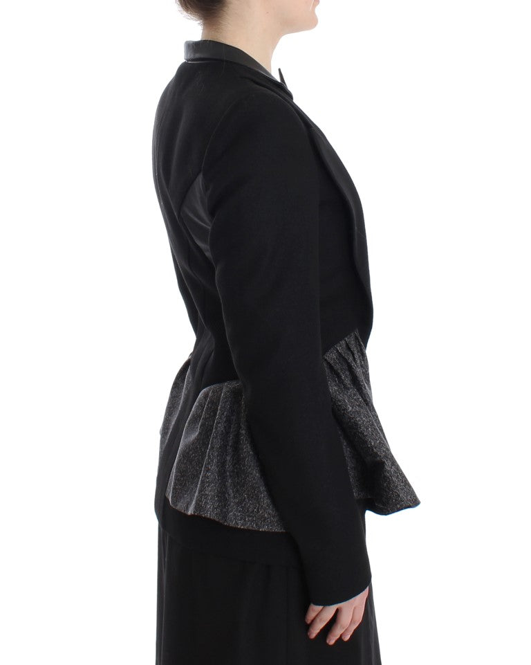 KAALE SUKTAE Elegant Monochrome Zippered Blazer Jacket - IT38|XS