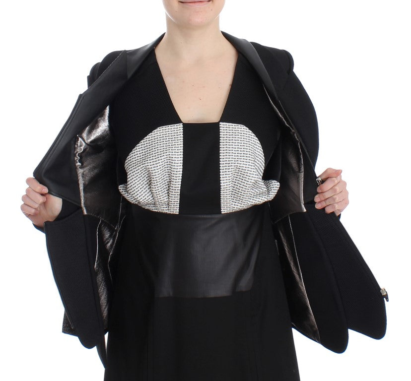 KAALE SUKTAE Elegant Monochrome Zippered Blazer Jacket - IT38|XS