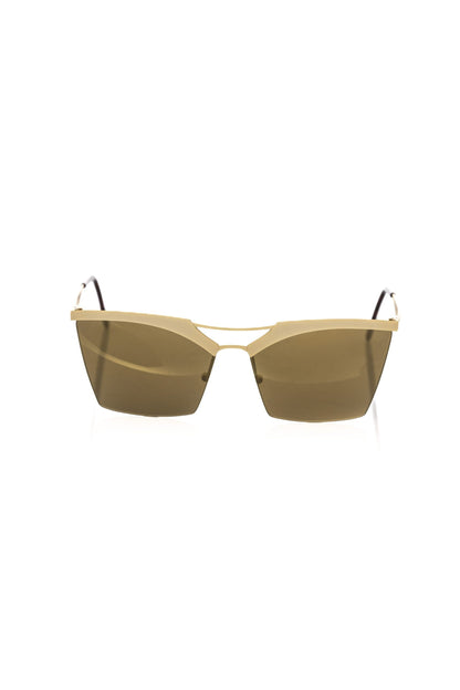 Frankie Morello Gold Metallic Women Sunglass