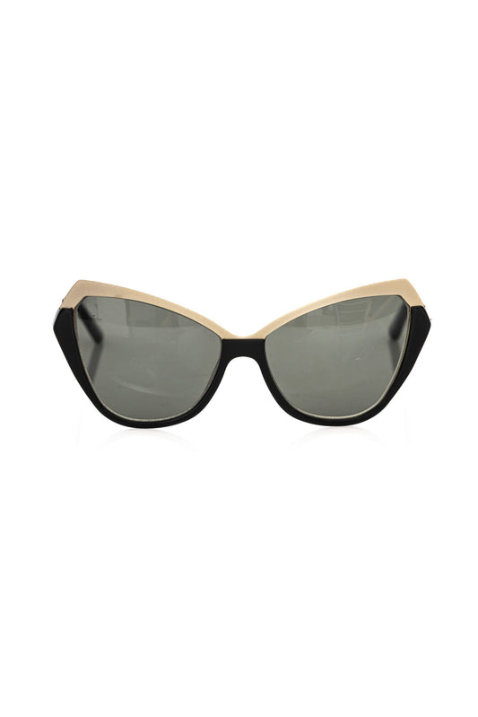 Frankie Morello Black Acetate Women Sunglasses