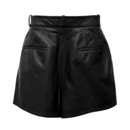 Dolce & Gabbana Black Lambskin Women Short