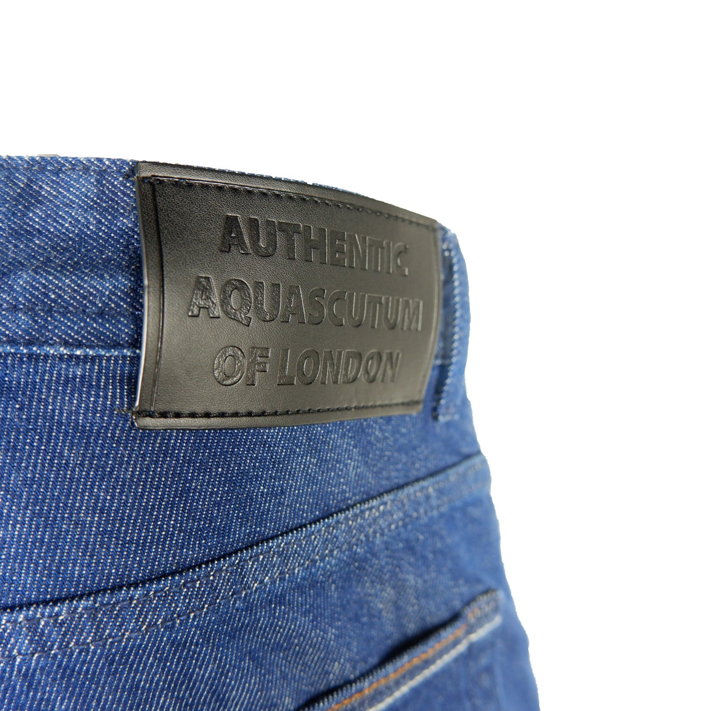 Aquascutum Blue Cotton Men Jeans