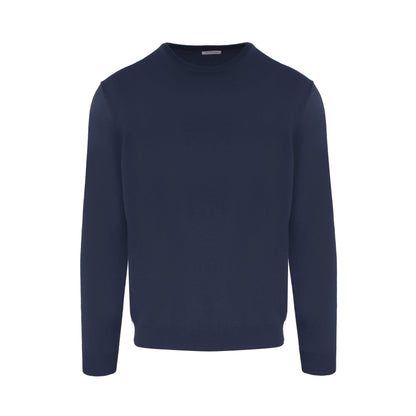 Malo Elegant Cashmere Roundneck Sweater in Chic Blue - XXL