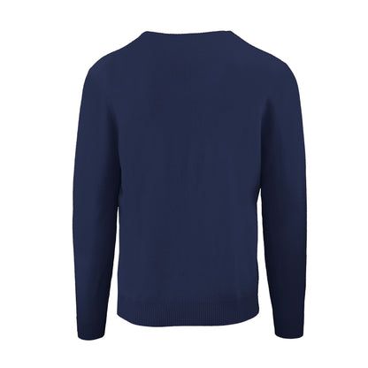 Malo Elegant Cashmere Roundneck Sweater in Chic Blue - XXL