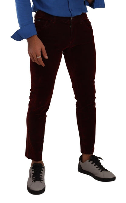 Dolce & Gabbana Bordeaux Slim Fit Skinny Jeans - IT48 | M