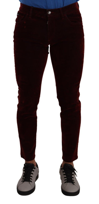 Dolce & Gabbana Bordeaux Slim Fit Skinny Jeans - IT48 | M