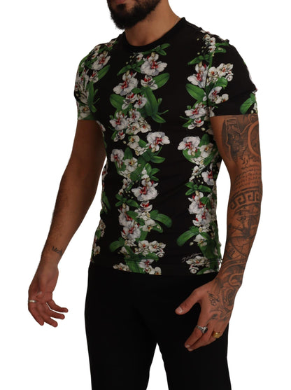 Dolce & Gabbana Elegant Floral Crewneck Tee for