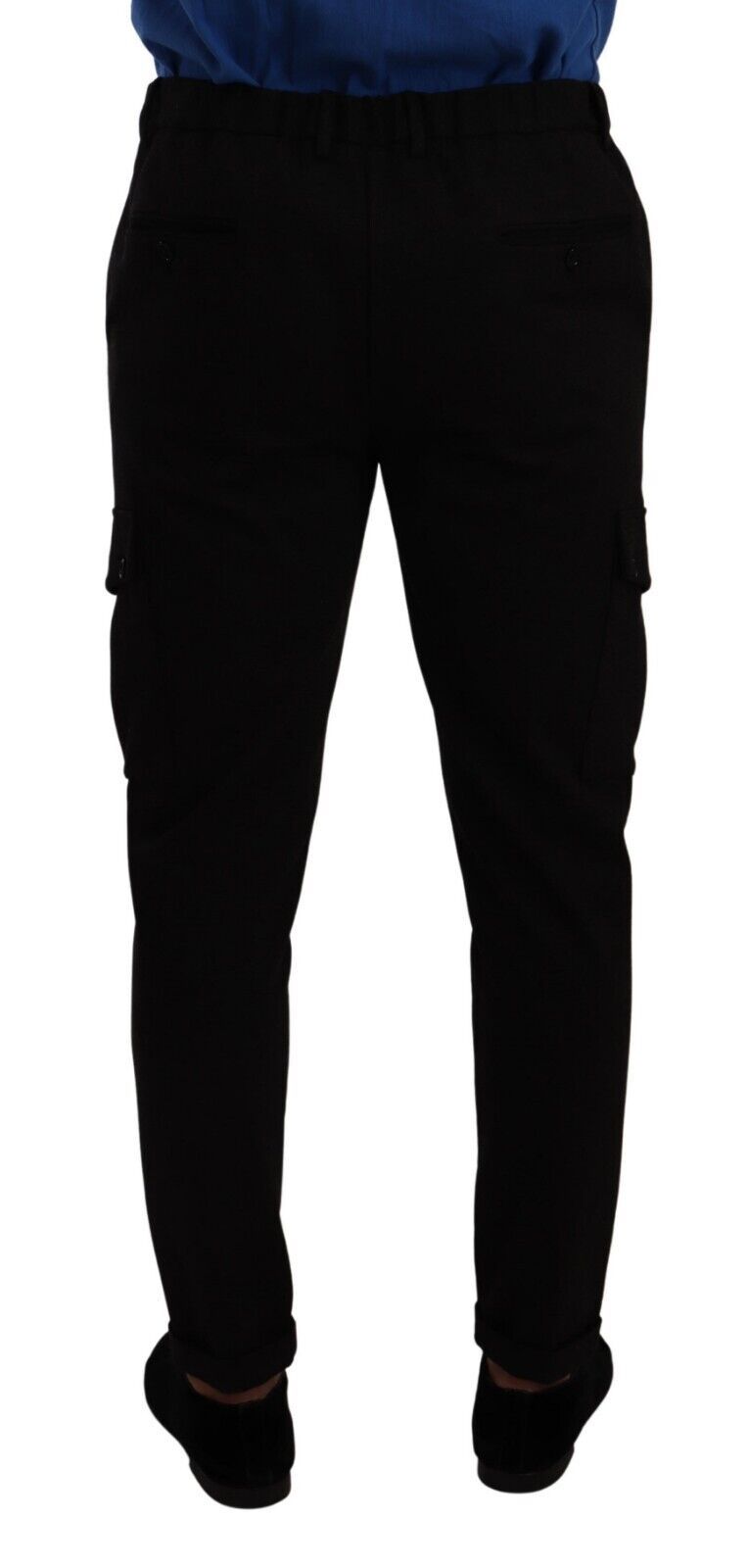 Dolce & Gabbana Elegant Black Slim Fit Cargo Pants - IT48 | M