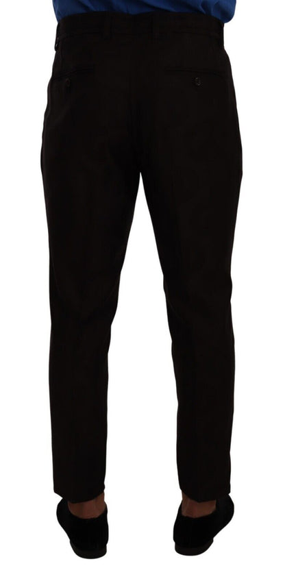 Dolce & Gabbana Elegant Burgundy Wool Jogger Pants - IT48 | M