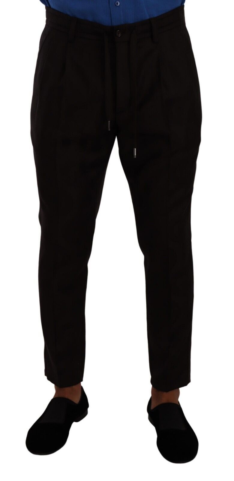 Dolce & Gabbana Elegant Burgundy Wool Jogger Pants - IT48 | M