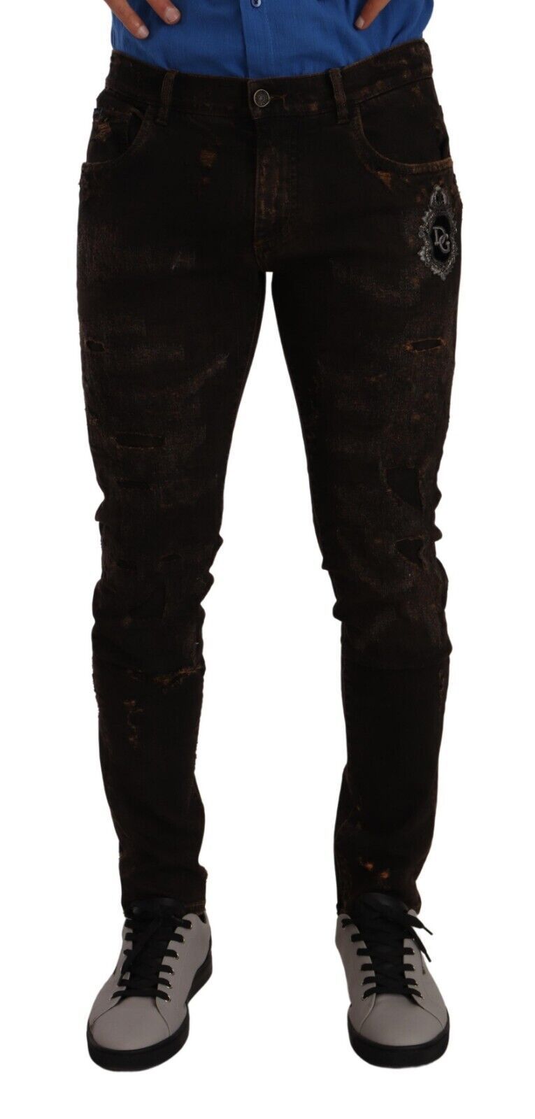 Dolce & Gabbana Svelte Distressed Denim Elegance - IT48 | M