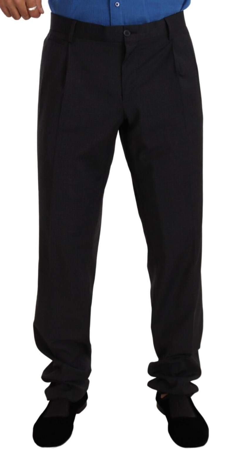 Dolce & Gabbana Elegant Gray Formal Men’s Trousers - IT54 | XL