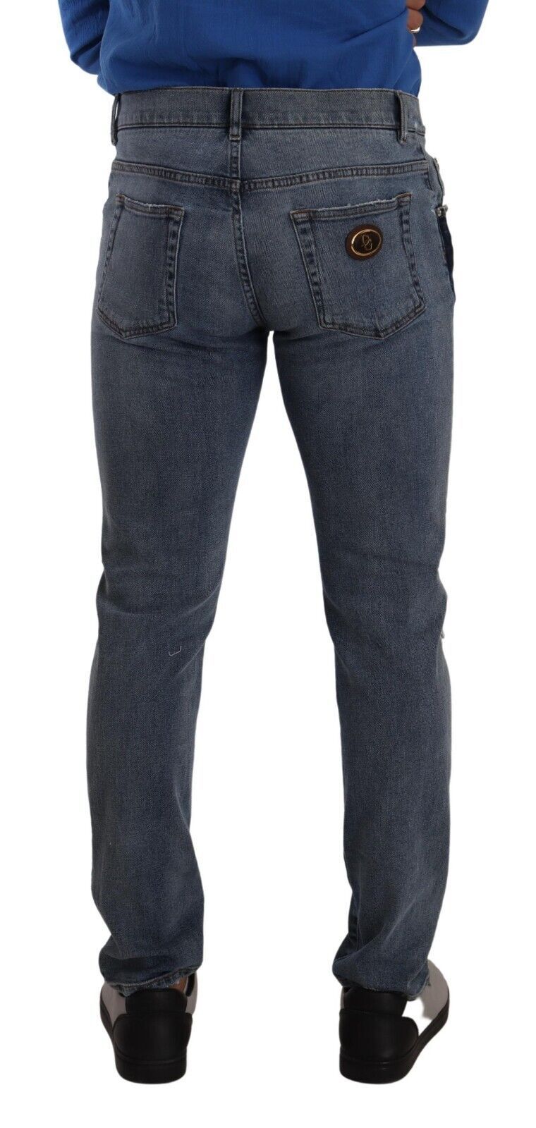 Dolce & Gabbana Chic Slim Fit Tattered Denim - IT48 | M