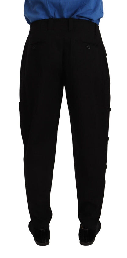 Dolce & Gabbana Chic Black Cargo Pants with Stretch Comfort - IT48 | M