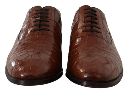 Dolce & Gabbana Elegant Exotic Crocodile Leather Formal Shoes