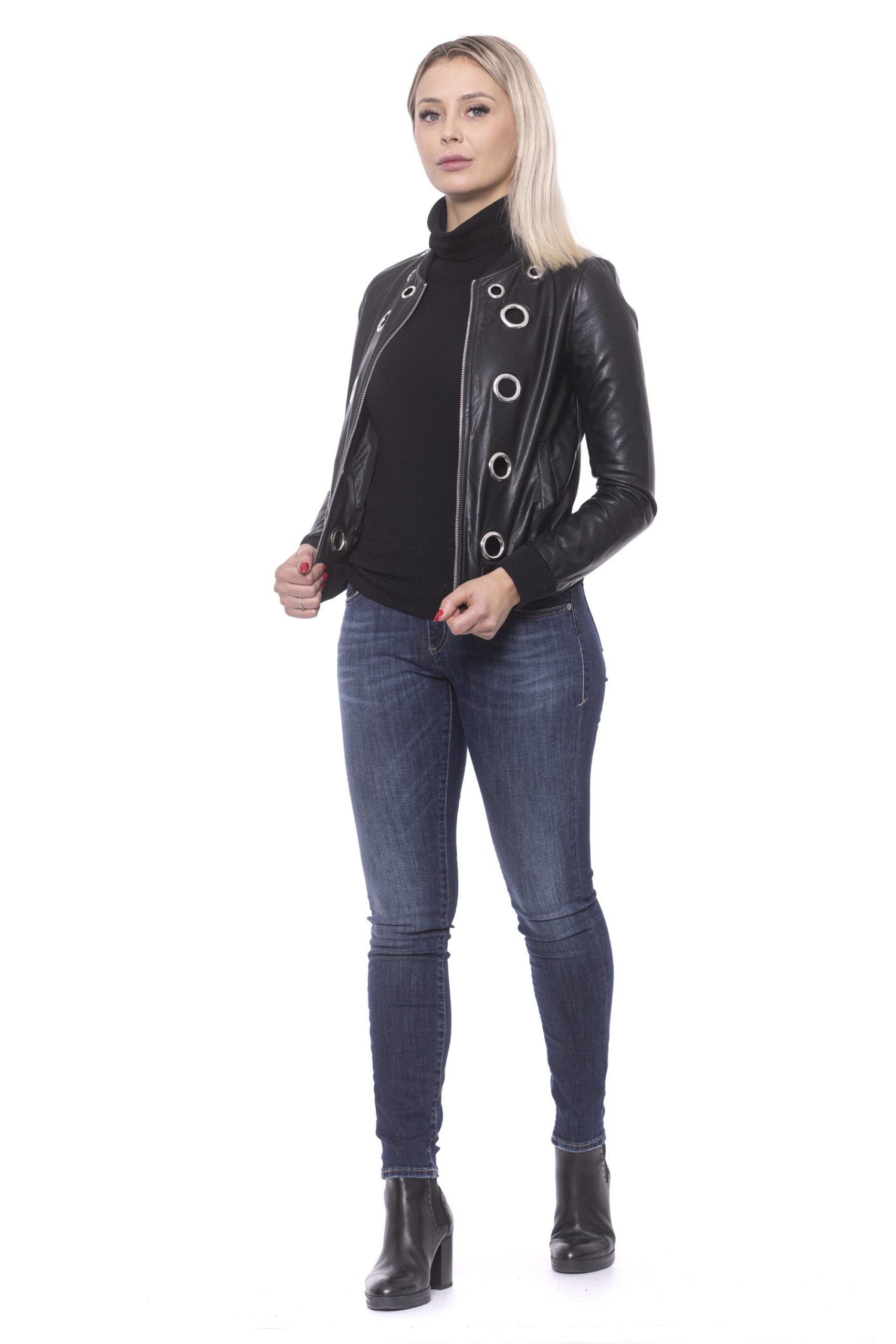 19V69 Italia Chic Eco-Leather Studded Slim Jacket - IT44 | M