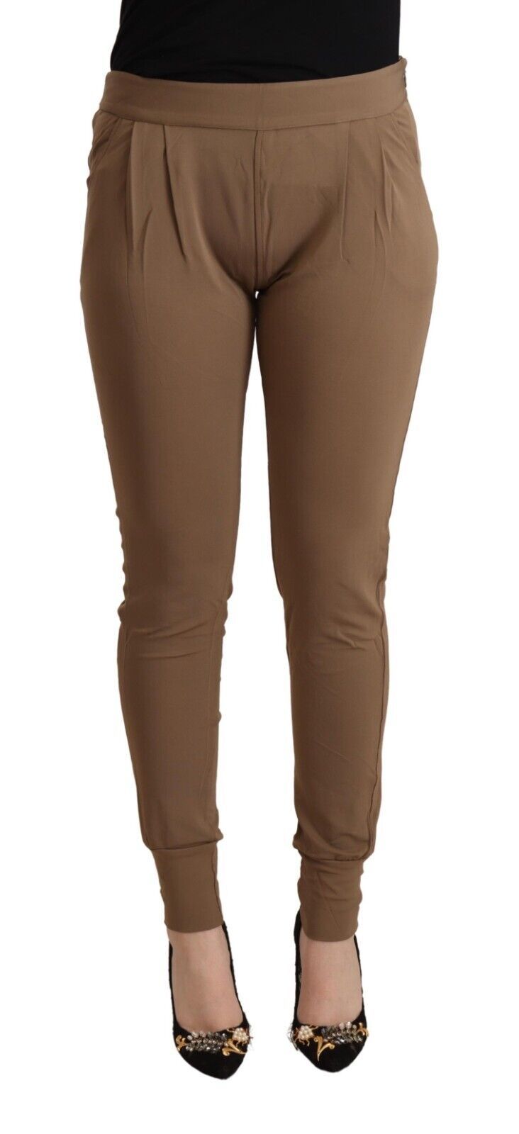 Scervino Street Chic Brown Mid Waist Tapered Pants - IT44|L