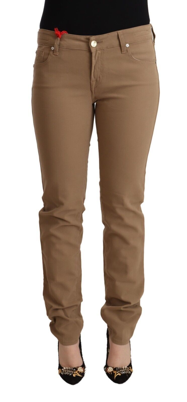 Jacob Cohen Elegant Brown Mid Waist Skinny Pants - W31