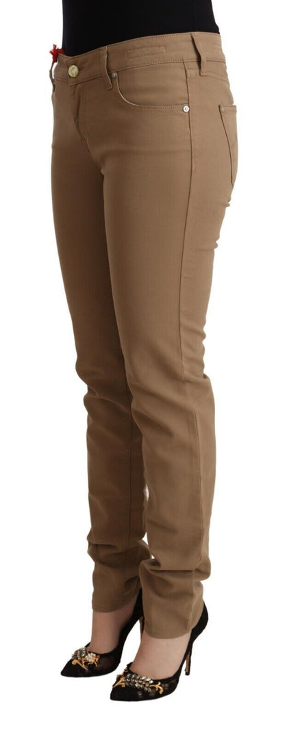 Jacob Cohen Elegant Brown Mid Waist Skinny Pants - W31