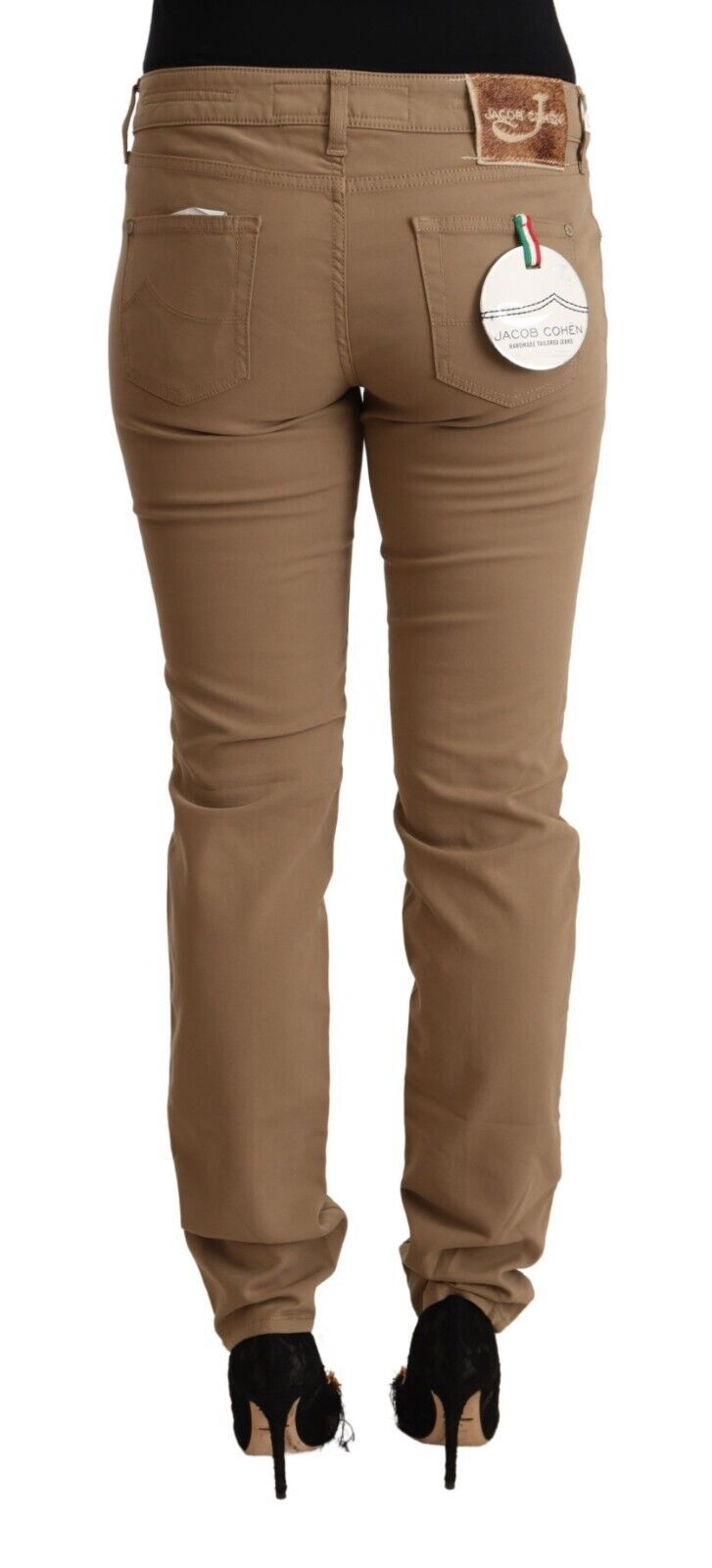 Jacob Cohen Elegant Brown Mid Waist Skinny Pants - W31