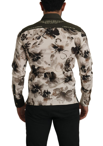 Dolce & Gabbana Floral Print Casual Cotton Shirt - IT38 | XS