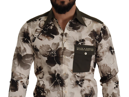 Dolce & Gabbana Floral Print Casual Cotton Shirt - IT38 | XS