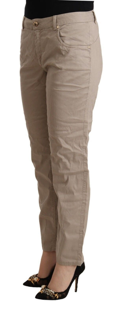 Acht Beige Mid Waist Tapered Pants - IT42|M