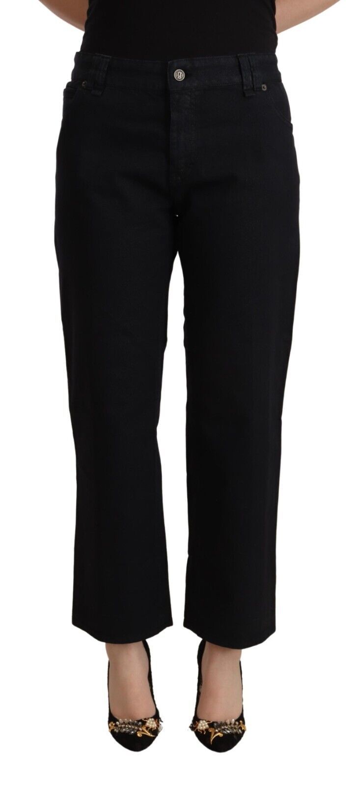 John Galliano Elegant High Waist Cropped Jeans - W30