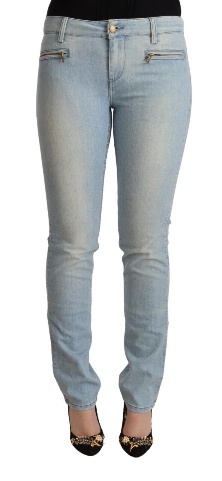 MILA SCHÖN Elegant Slim Fit Cotton Blend Jeans - W26