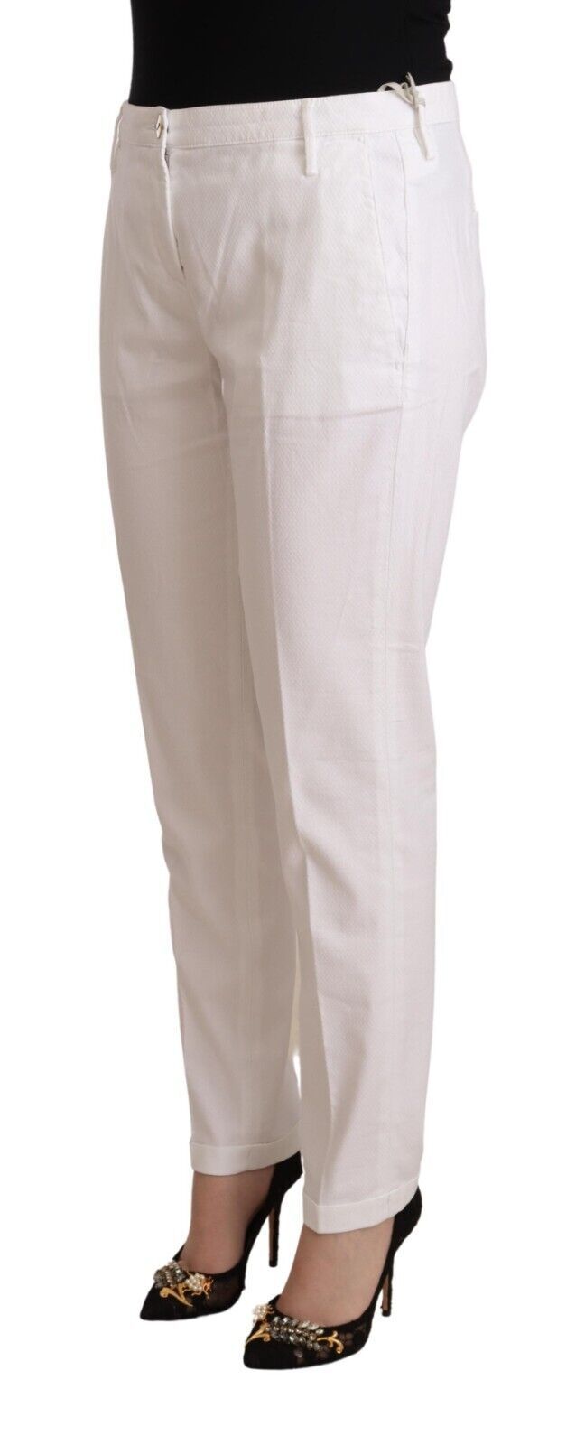 Jacob Cohen Elegant Mid Waist Tapered Trousers - W31