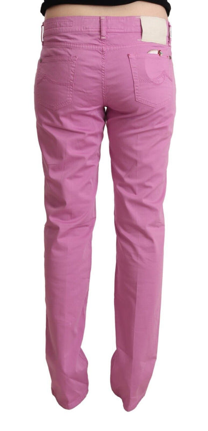 Jacob Cohen Elegant Tapered Pink Denim Jeans - W33