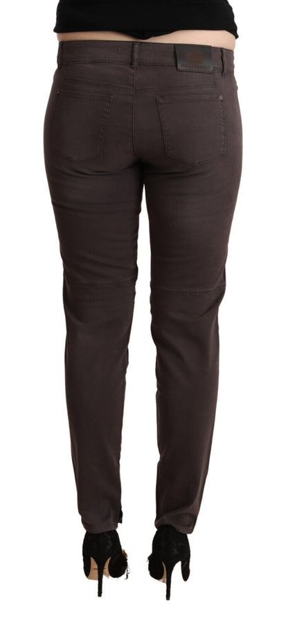 Ermanno Scervino Chic Brown Low Waist Skinny Pants - W29