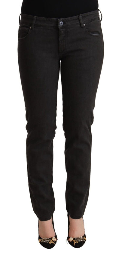 Ermanno Scervino Chic Black Low Waist Skinny Denim