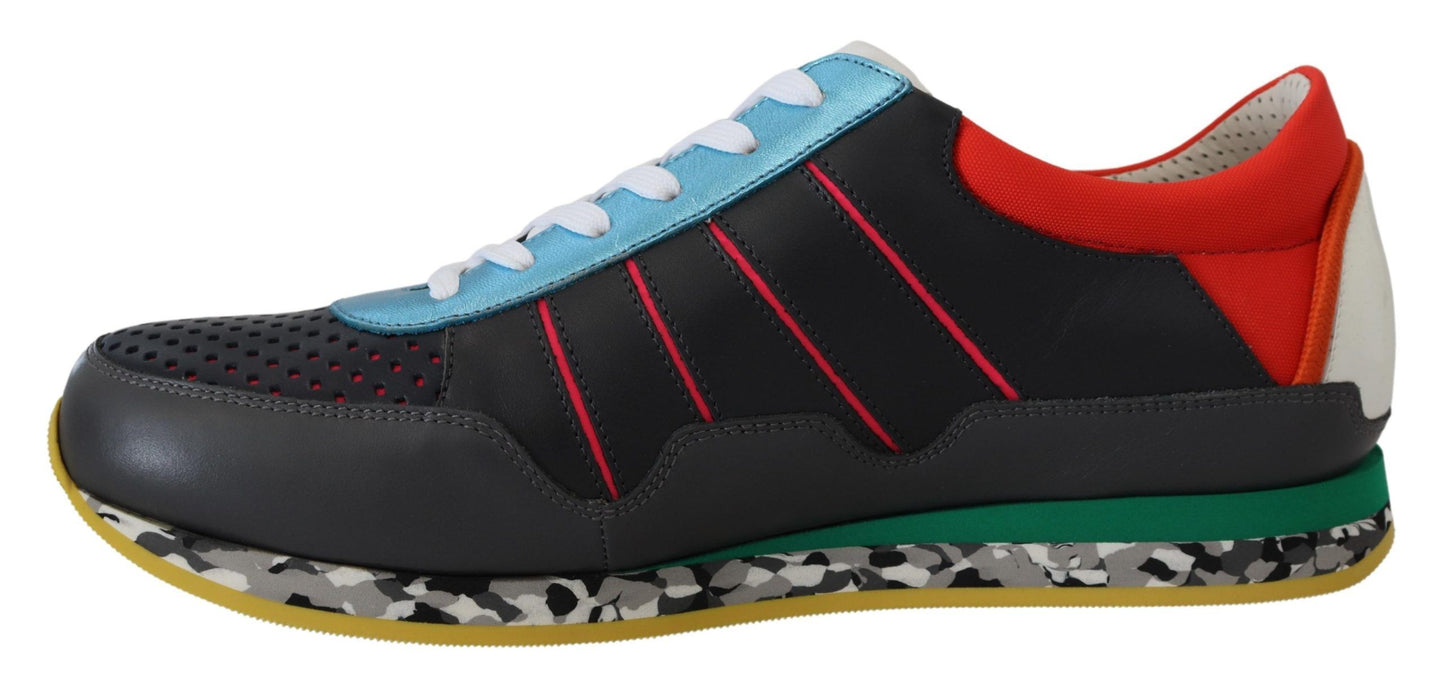 Dolce & Gabbana Multicolor Leather-Blend Low Top Sneakers - EU40/US7