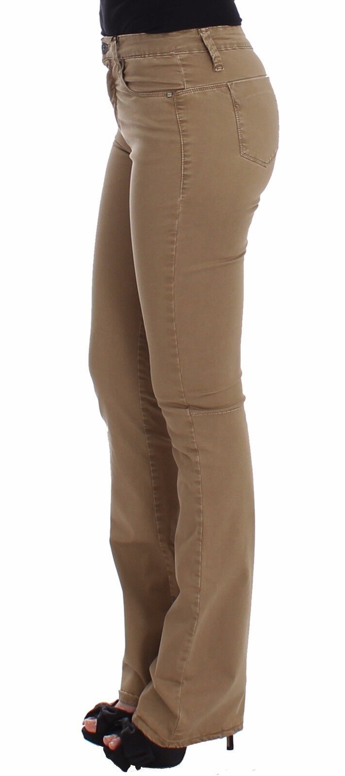 Costume National Chic Beige Straight Leg Fashion Jeans - W26