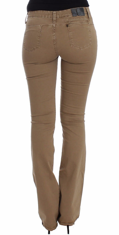 Costume National Chic Beige Straight Leg Fashion Jeans - W26