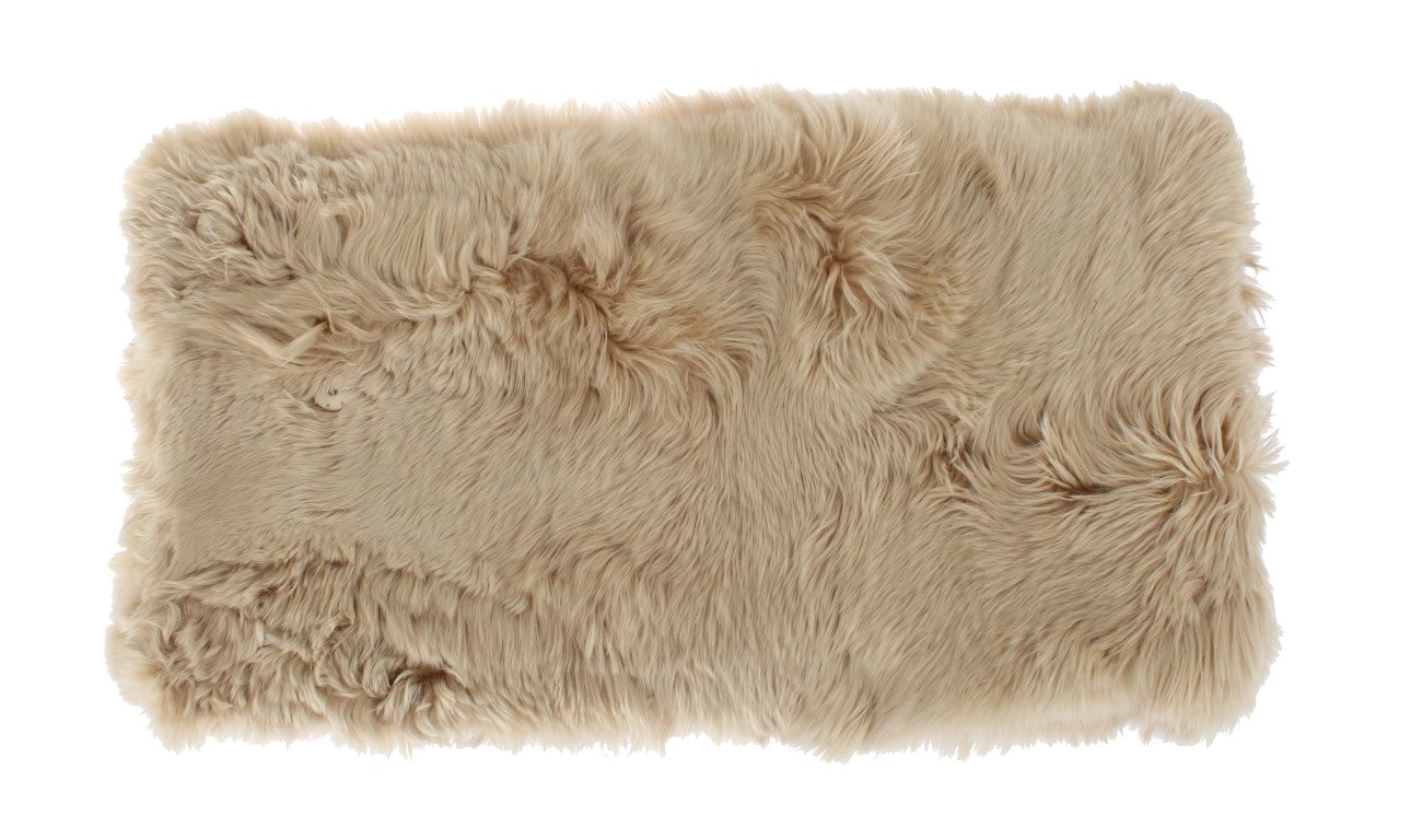 Dolce & Gabbana Elegant Alpaca Fur Shoulder Wrap in Beige - IT40 | XS