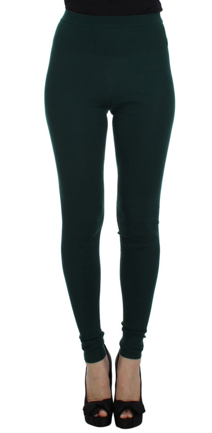 Dolce & Gabbana Emerald Treasure High Waist Cashmere Pants - IT40|S