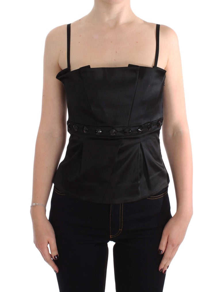 Exte Elegant Black Evening Cami Top - IT40|S