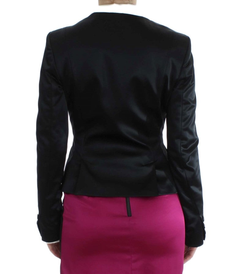 Exte Chic Black and Pink Single-Breasted Blazer - IT40|S