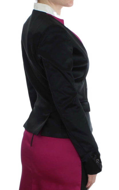 Exte Chic Black and Pink Single-Breasted Blazer - IT40|S