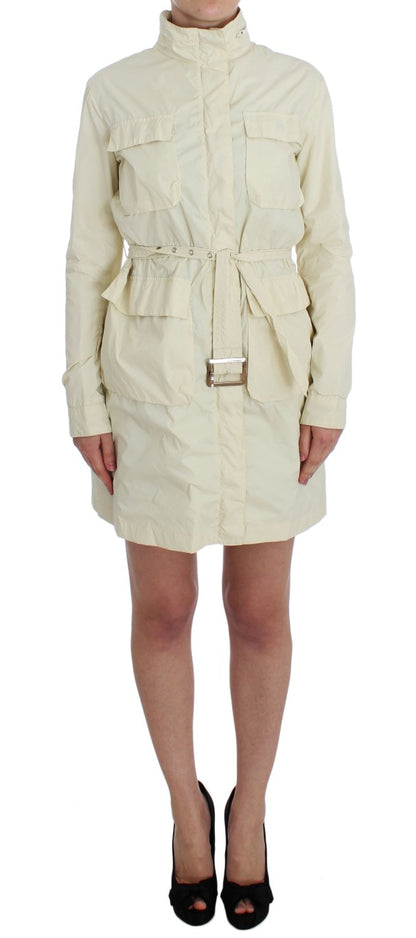 P.A.R.O.S.H. Chic Beige Trench Jacket Coat - S